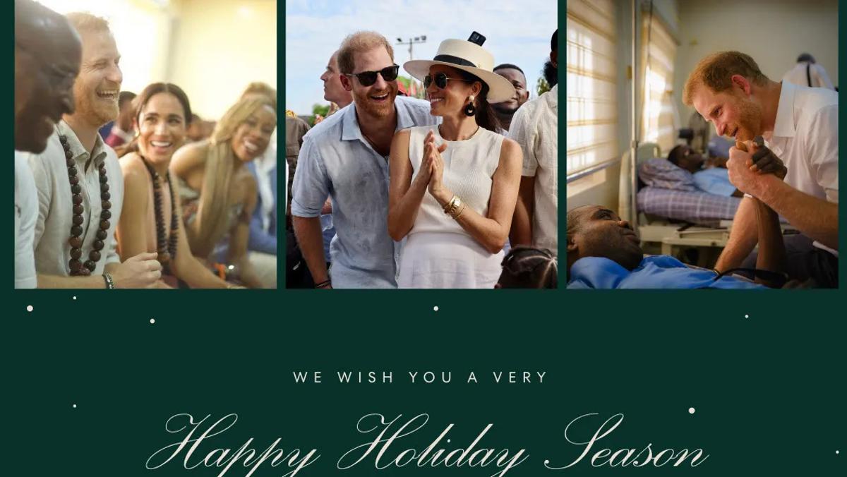 Parte de la postal navideña de Meghan y Harry.