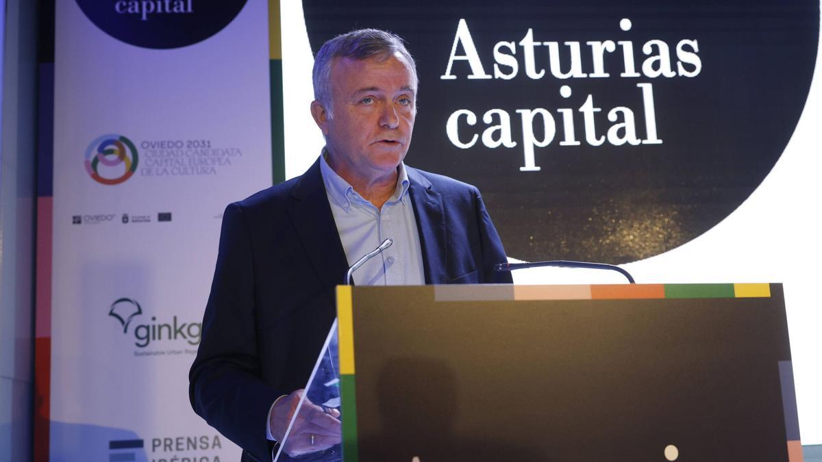 Rodolfo Sánchez, durante su intervención en el Movistar Arena.