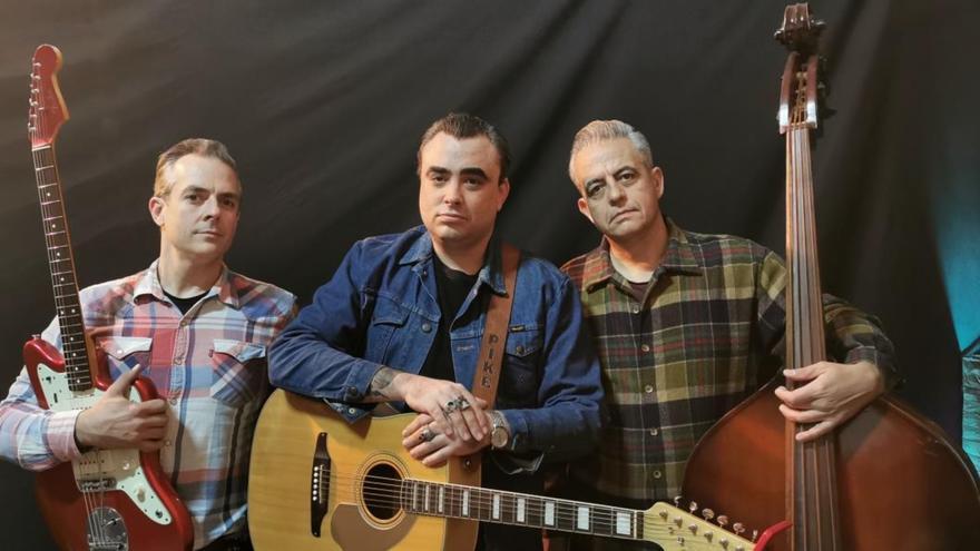 La banda de rockabilly Tru-Desert Trio, en el cartel del Dave on my Mind de Sant Josep