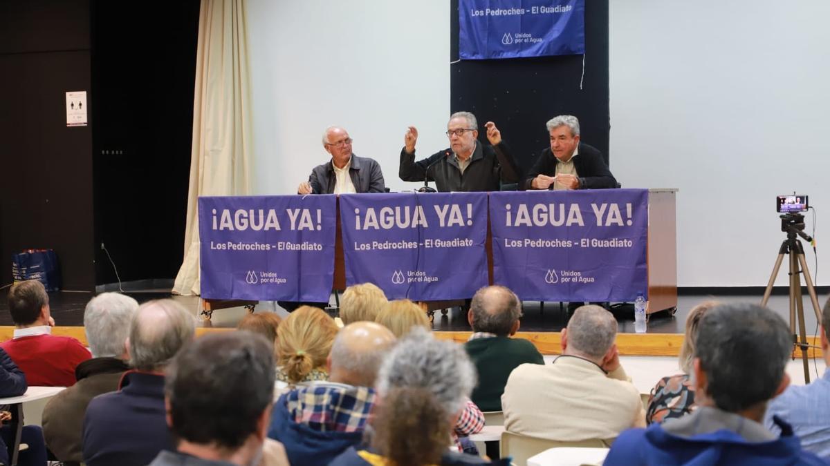 Francisco Casero, Pedro Arrojo y Leandro del Moral, en el acto celebrado en Pozoblanco.