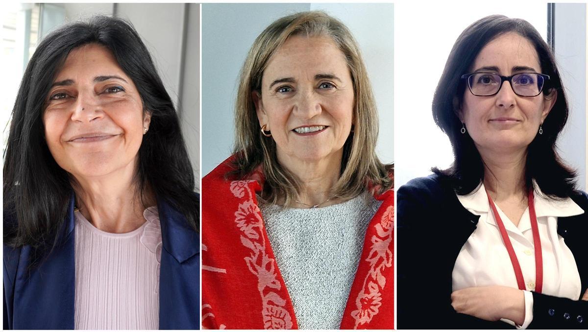 De esquerda a dereita Clara Álvarez, María José Alonso e María Giménez