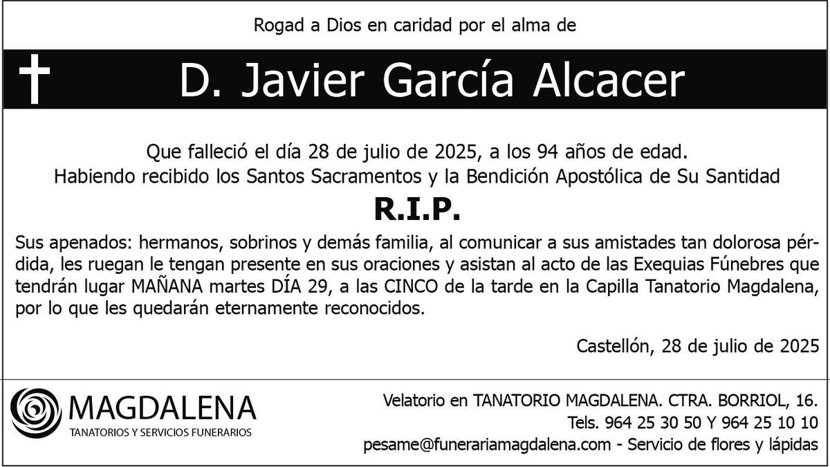D. Javier García Alcacer