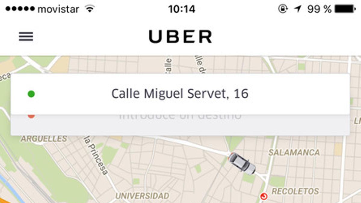La aplicación Uber se estrena en España.