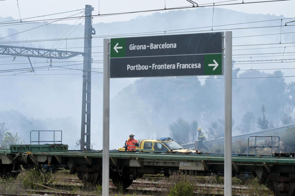 Incendi forestal a Llançà