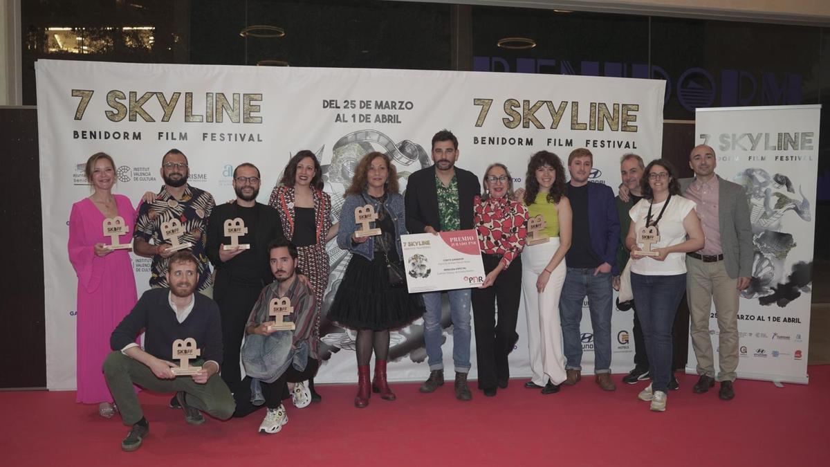 Imgen de los premiados en la séptima edición del Skyline Benidorm Film Festival