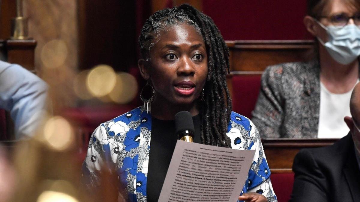 La diputada de La Francia Insumisa Danièle Obono, en la Asamblea Nacional.