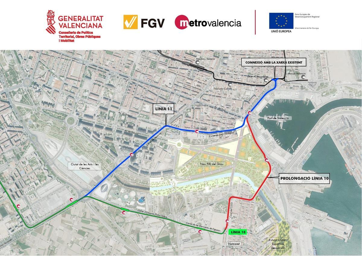 Plano de los proyectos que se han anunciado.