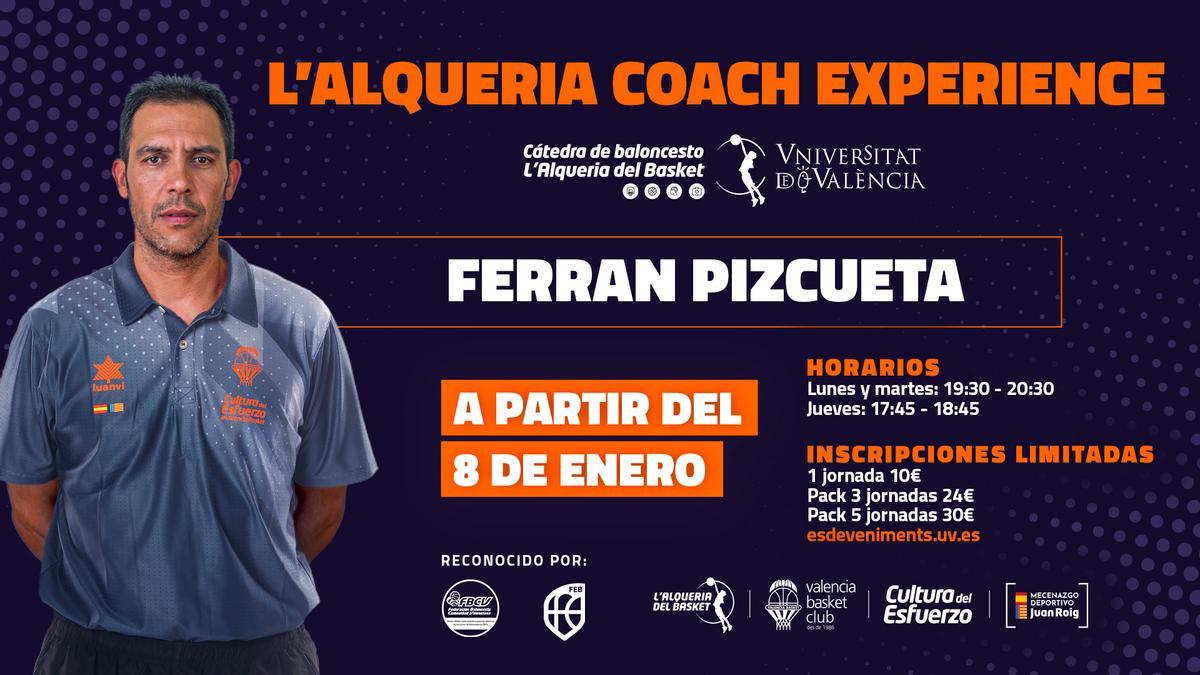 El responsable de este Coach Experience será Ferran Pizcueta, técnico de la cantera taronja.
