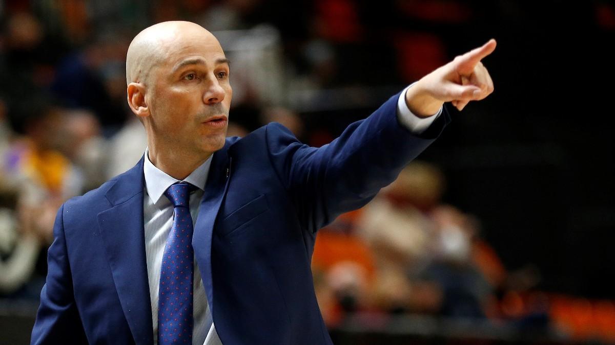 Joan Peñarroya, en un partido con Valencia Basket