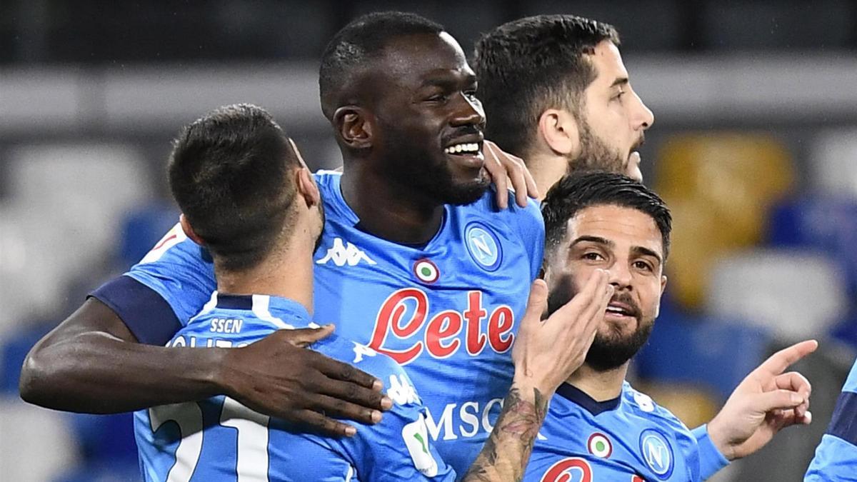 Kalidou Koulibaly celebra un gol con el Nápoles en una imagen de archivo