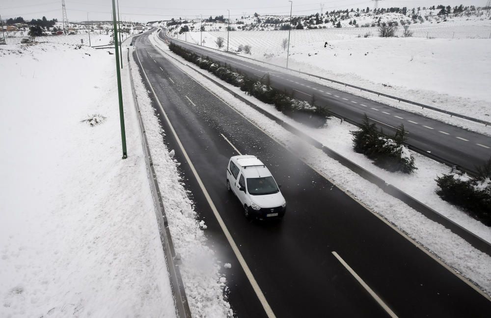 Efectos de la nevada en Requena