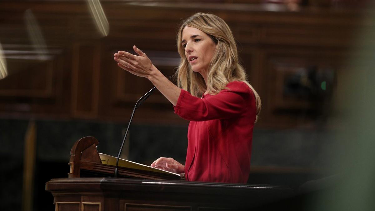 La portavoz del Partido Popular, Cayetana Álvarez de Toledo, en el Congreso de los Diputados