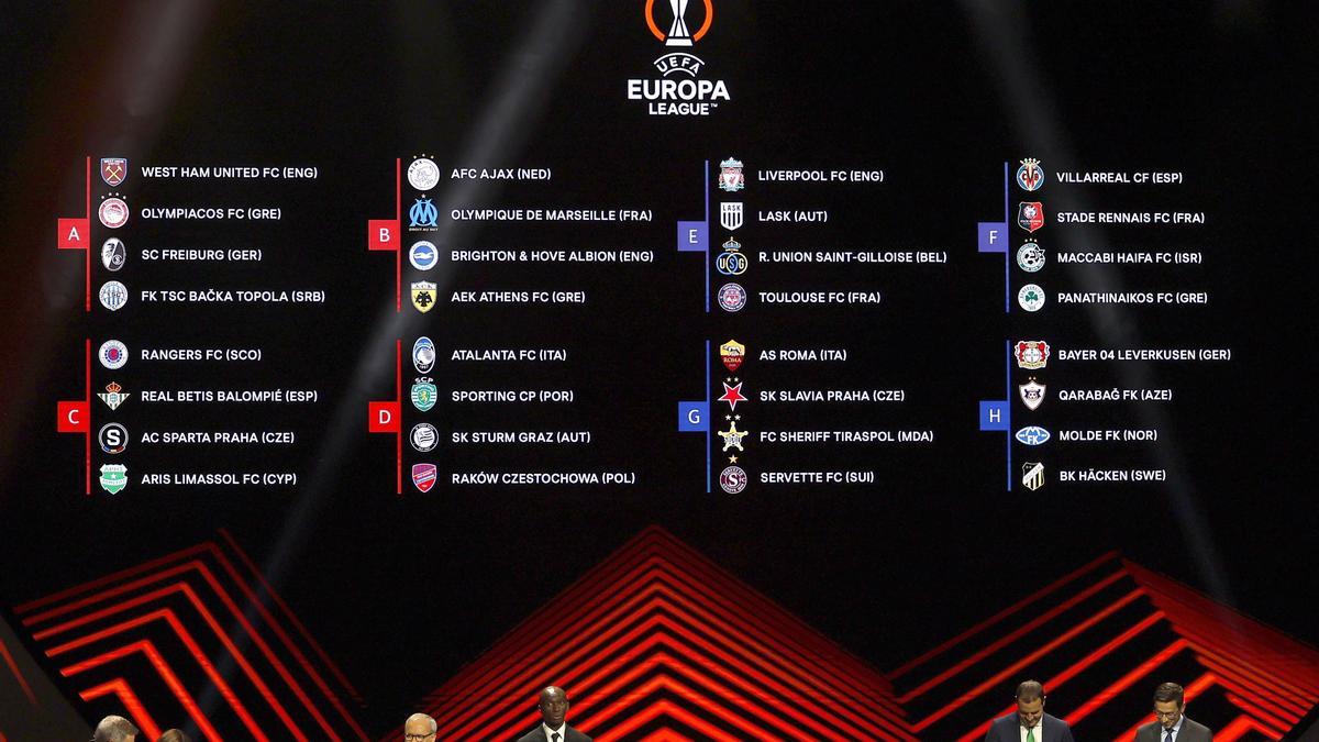 Grupos de la Europa League 2023/2024.