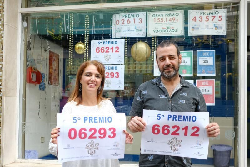 Gáldar. Administración de loterías de Gáldar, calle Capitán Quesada, dos quintos premios.  | 22/12/2019 | Fotógrafo: José Carlos Guerra