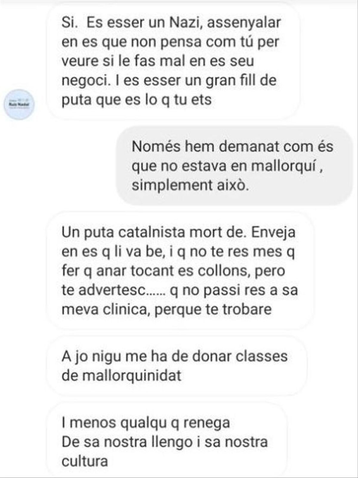 Imagen de la discusión en Instagram