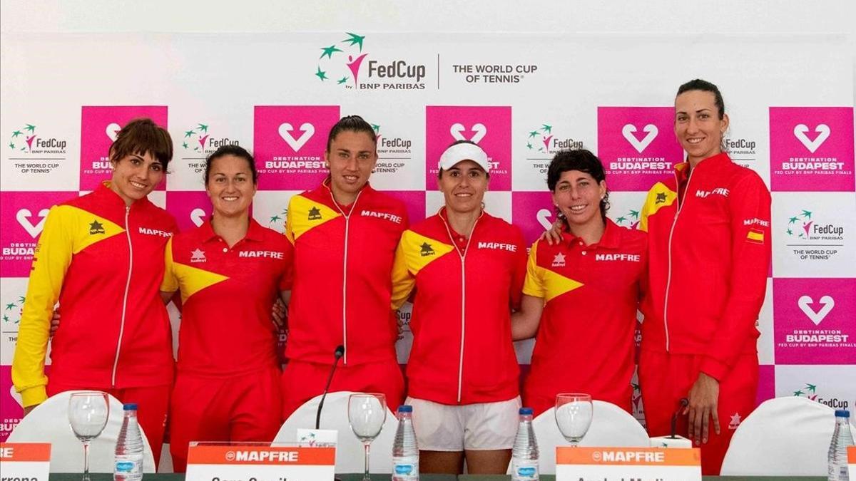 El equipo español de Copa Federación, en su última eliminatoria