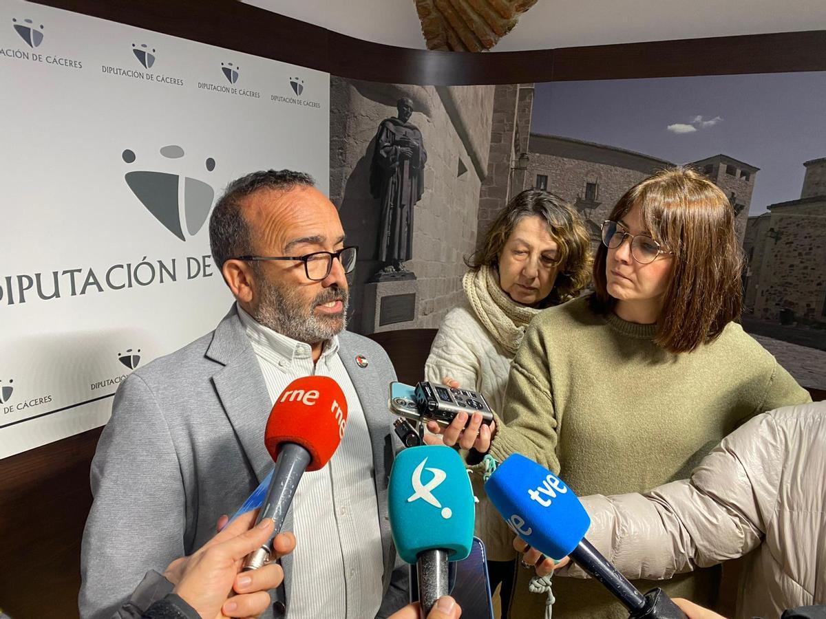 Morales durante su comparecencia de hoy en Cáceres.