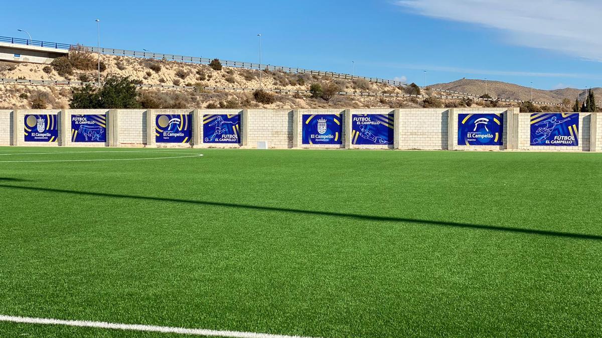 Obras de conservación y cambio de señalética en el polideportivo El Vincle de El Campello