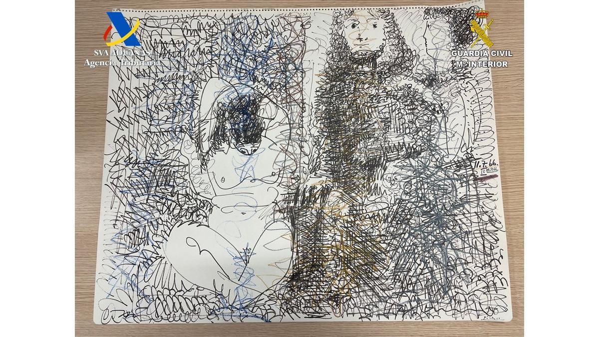 Obra &quot;Trois Personnages&quot; de Pablo Picasso decomisada en Ibiza.