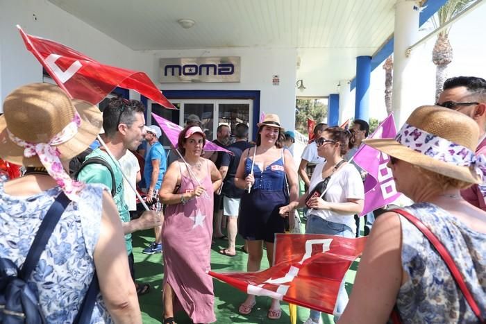 Protesta del sector de la hostelería en La Manga