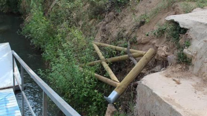 Vandalismo junto al río en Alzira