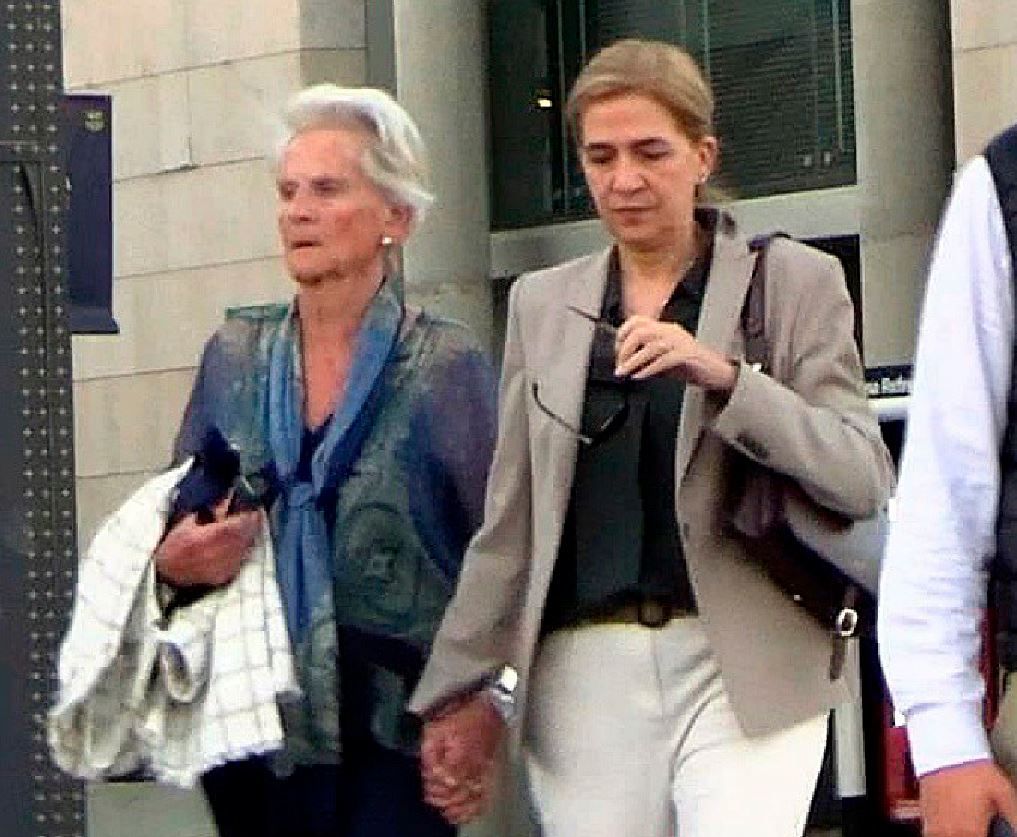 La Infanta Cristina con su exsuegra Claire Liebaert de 89 años de edad