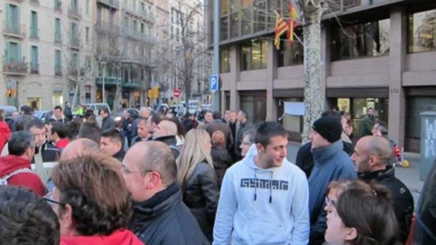 Encierro de los funcionarios de prisiones catalanes