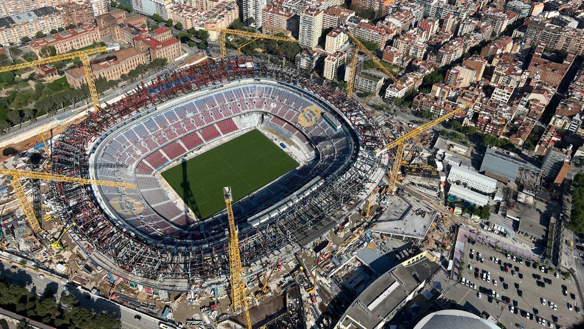 Así evolucionan las obras del Spotify Camp Nou a 7 de mayo de 2025
