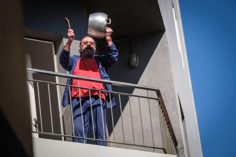 Protesta de los vecinos de San Matías contra la instalación de una antena 5G en el barrio