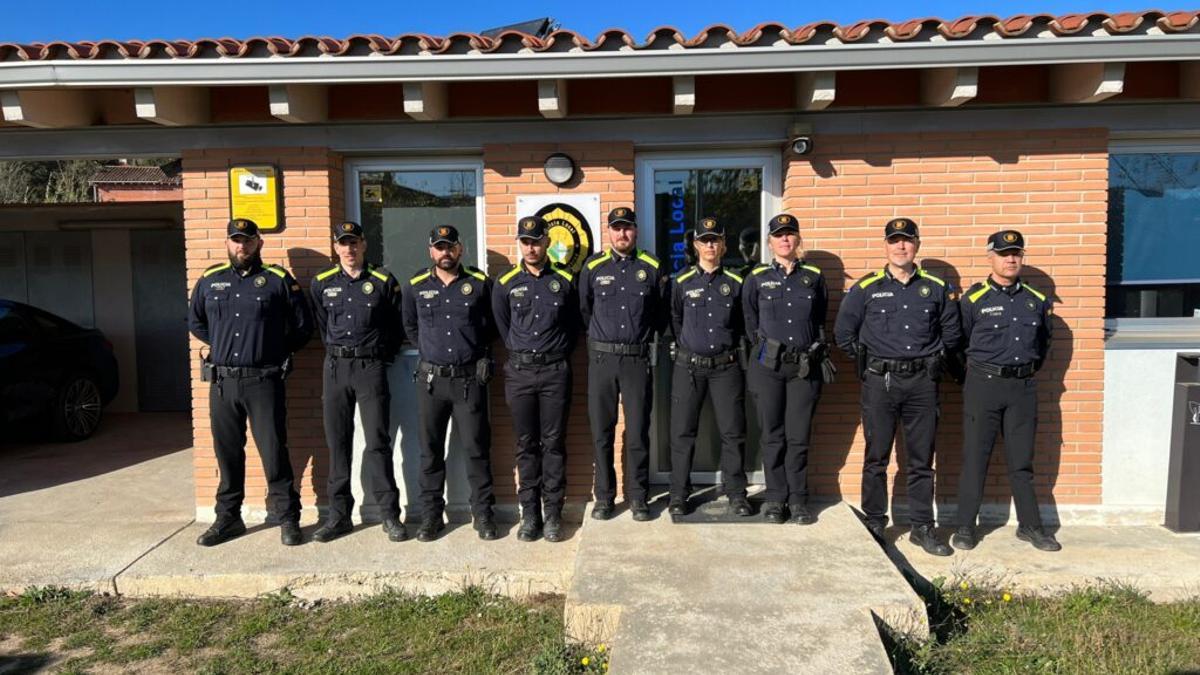 Agentes de la nueva comisaría de Riells