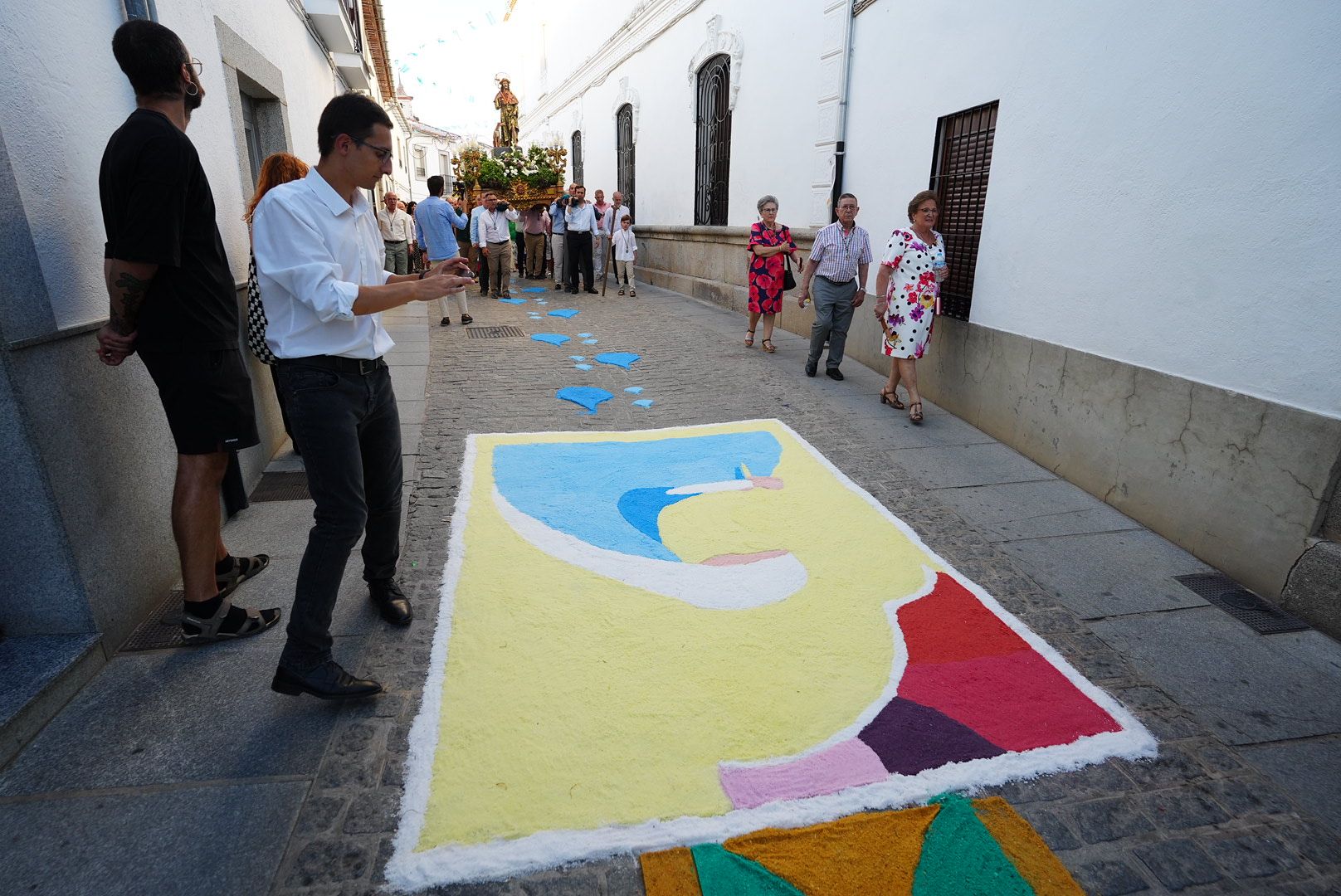 San Roque y alfombras de sal en Dos Torres