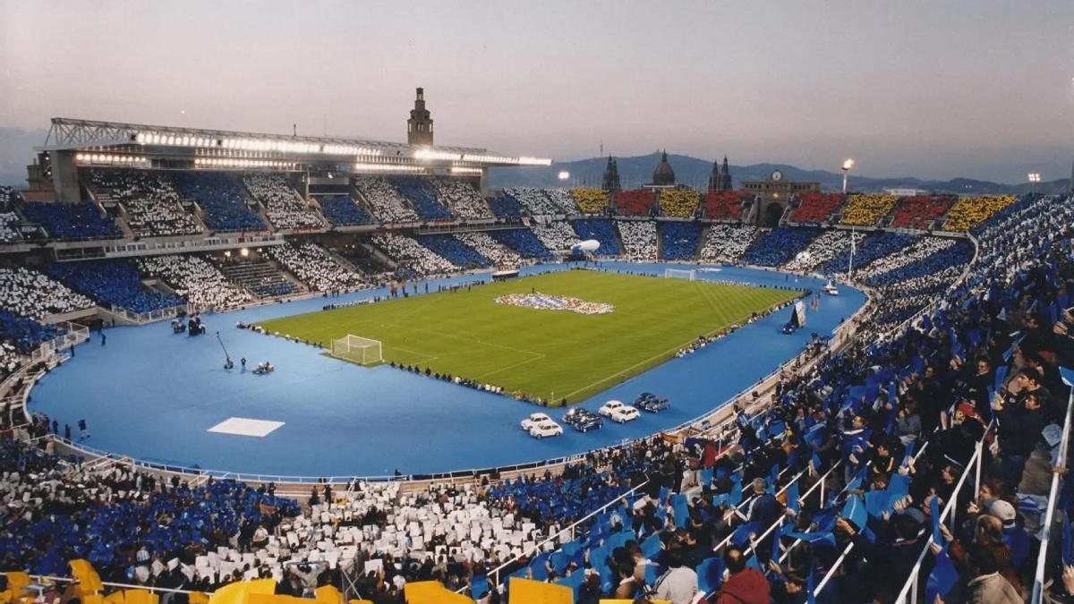Mosaico del RCD Espanyol en Montjuïc