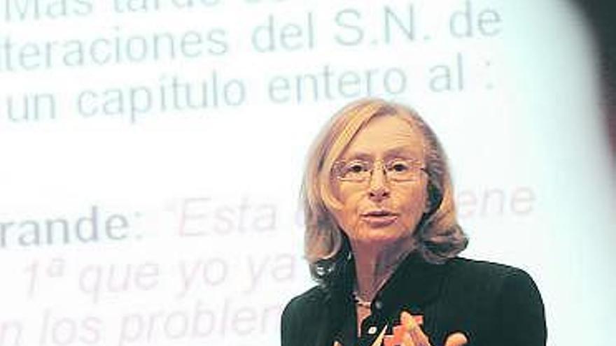 Ángeles Martínez Patterson, durante la conferencia de ayer.