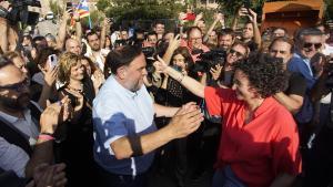 La última imagen de Junqueras y Rovira juntos cuando la secretaria general regresó en julio de Suiza.