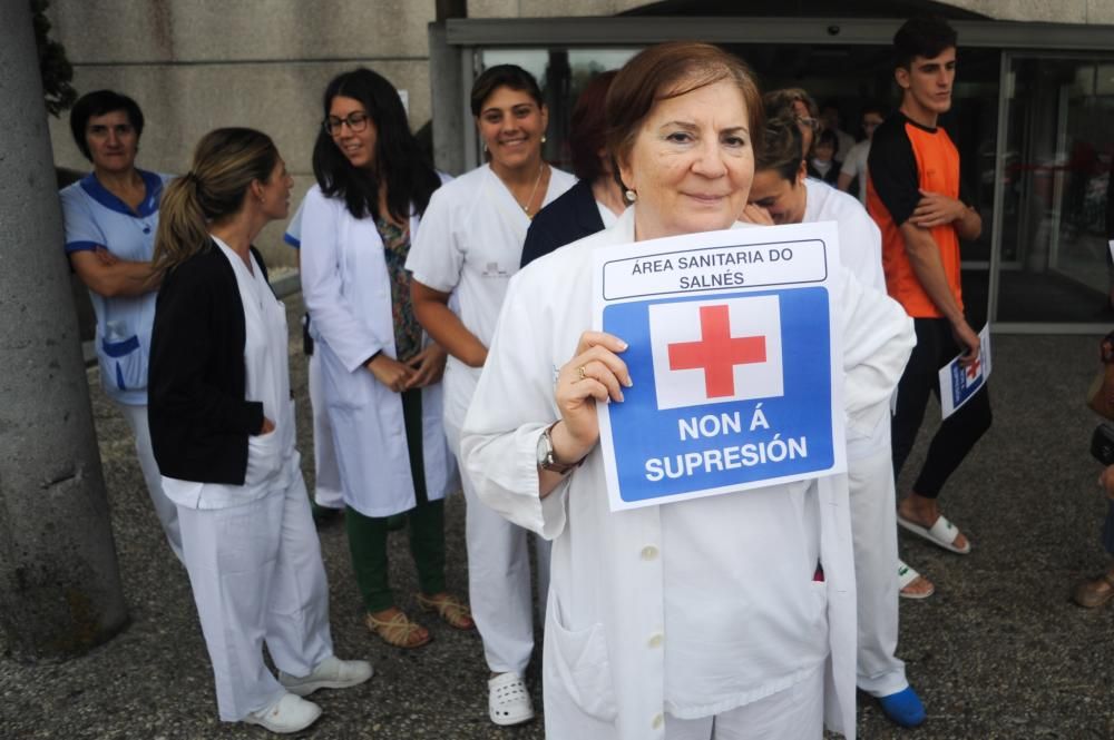 Trabajadores de salud se movilizan en O Salnés contra la pérdida del área sanitaria