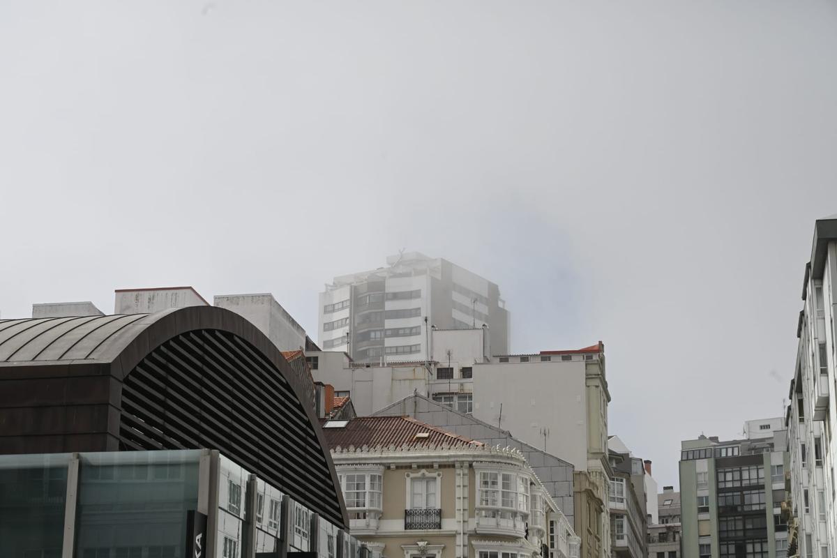 La niebla llega a A Coruña