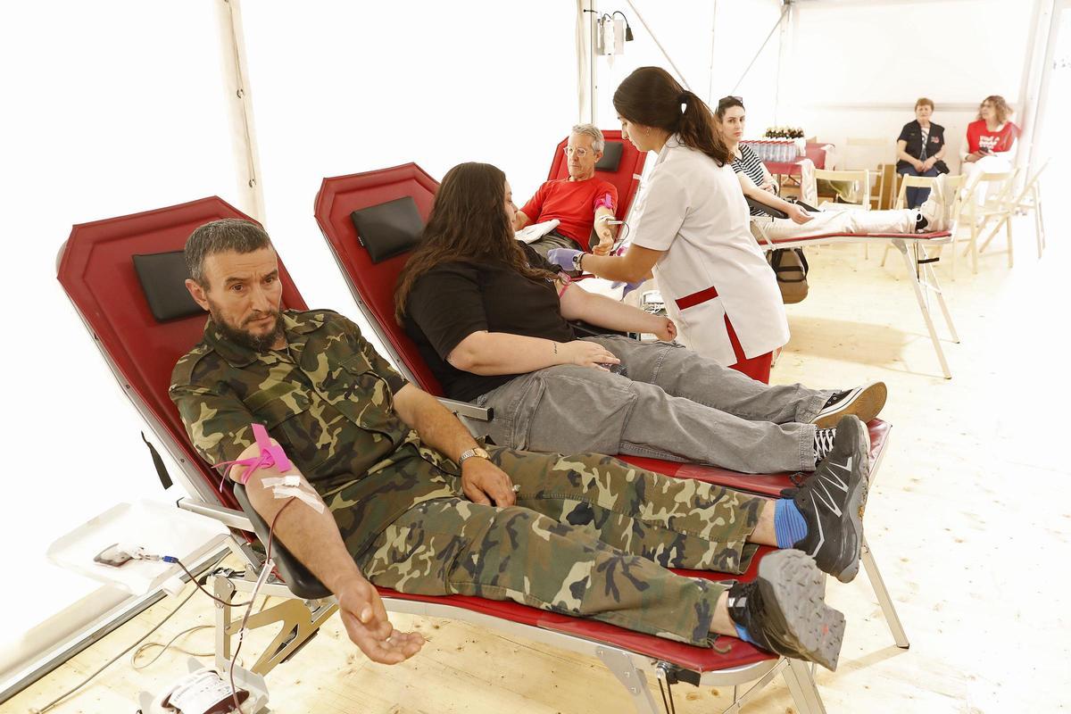 Les fotos de la donació de sang en el marc de Temps de Flors