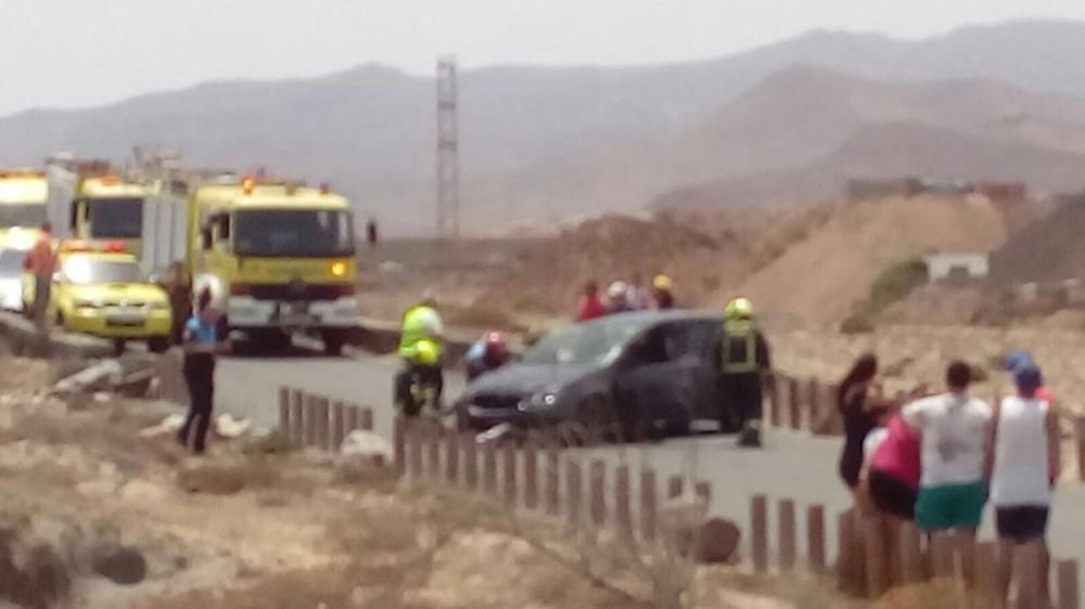 Vuelco de un vehículo en Tufia