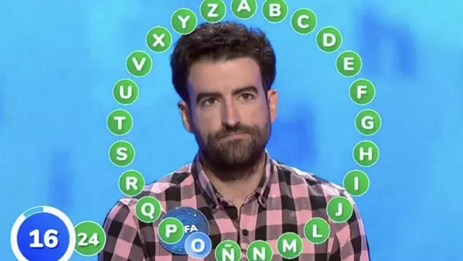 La reacción de Rafa Castaño al quedarse a una letra del bote de 'Pasapalabra'