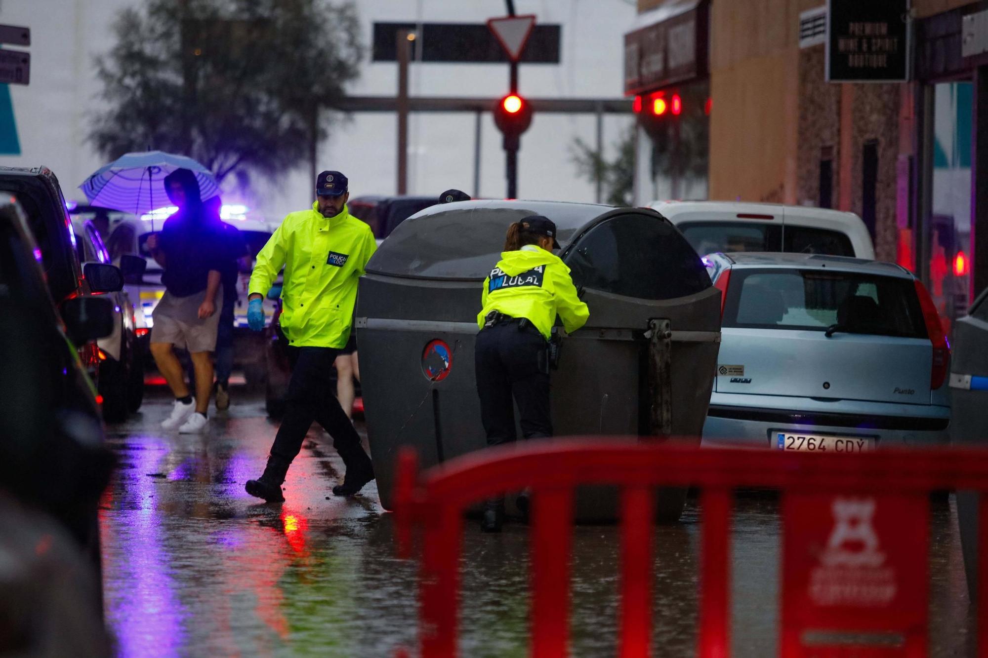 Todas las imágenes de la lluvia en Ibiza
