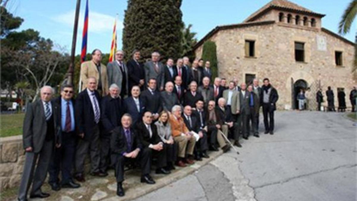 La Masia acogió a antiguos directivos y colaboradores del fútbol base