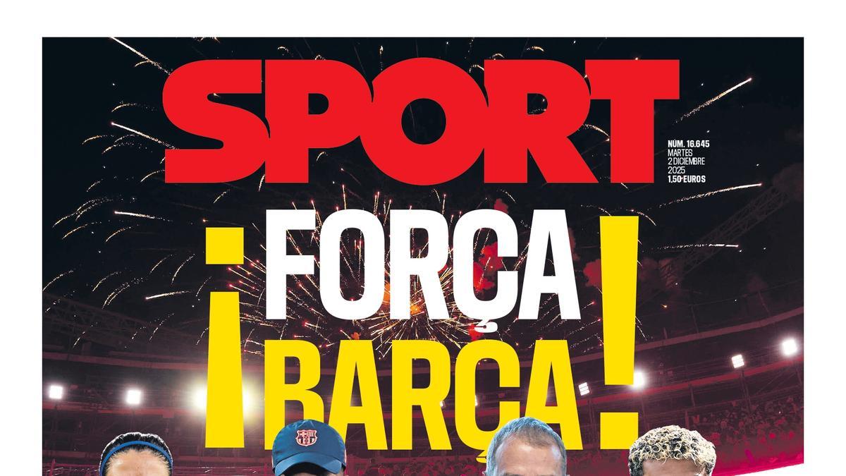 Esta es la portada de SPORT de hoy martes, 2 de diciembre de 2025