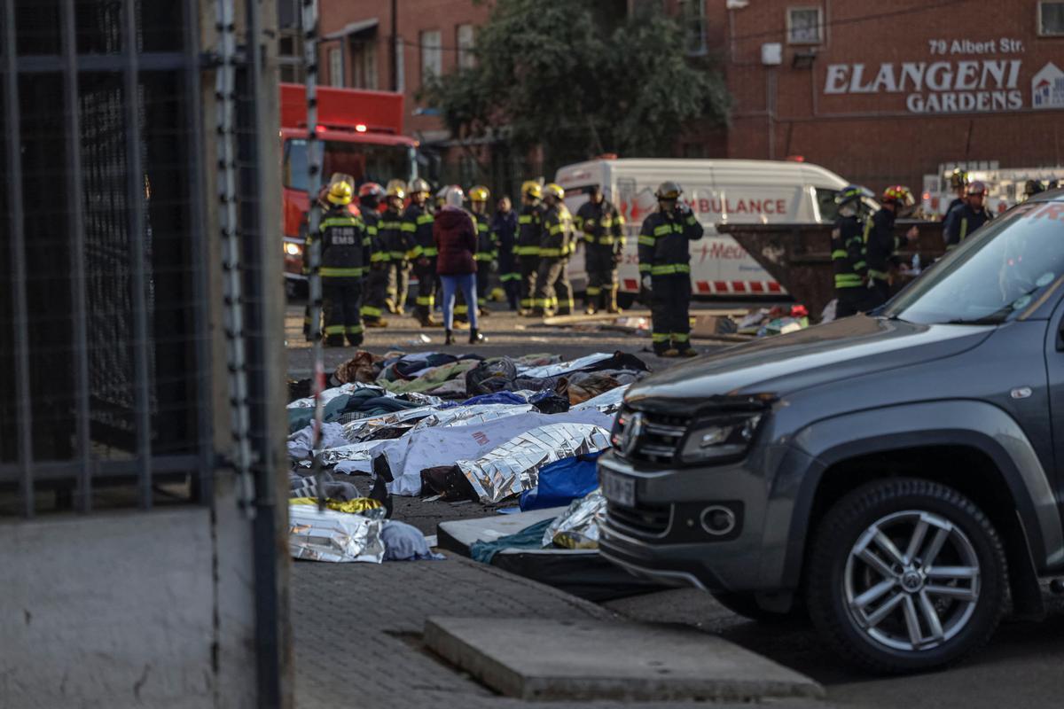 Incendio mortal en un edificio de Johannesburgo