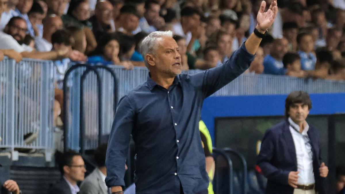 Sergio Pellicer, entrenador del Málaga.