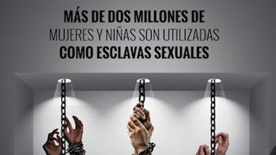 Cartel de la campaña &#039;Rompe con las cadenas de la trata&#039;