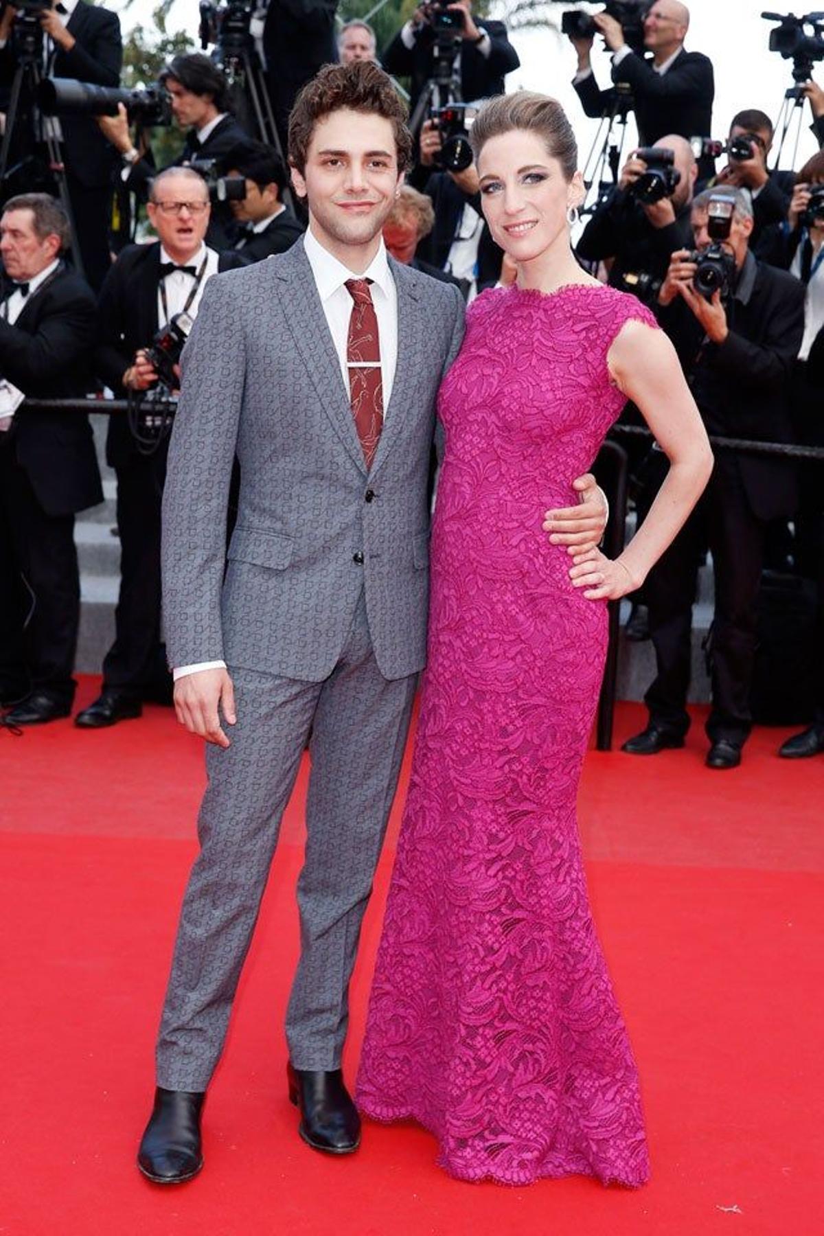 Xavier Dolan y acompañante en el estreno de 'Sicario' en el Festival de Cine de Cannes