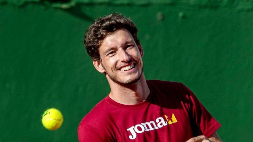 Pablo Carreño, en  un entrenamiento en París.