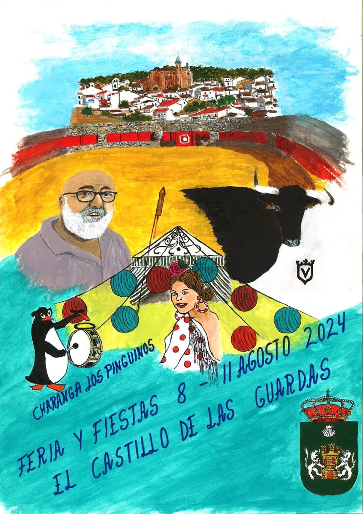 Carteles de las Fiestas Mayores del castillo de las Guardas de 2024.