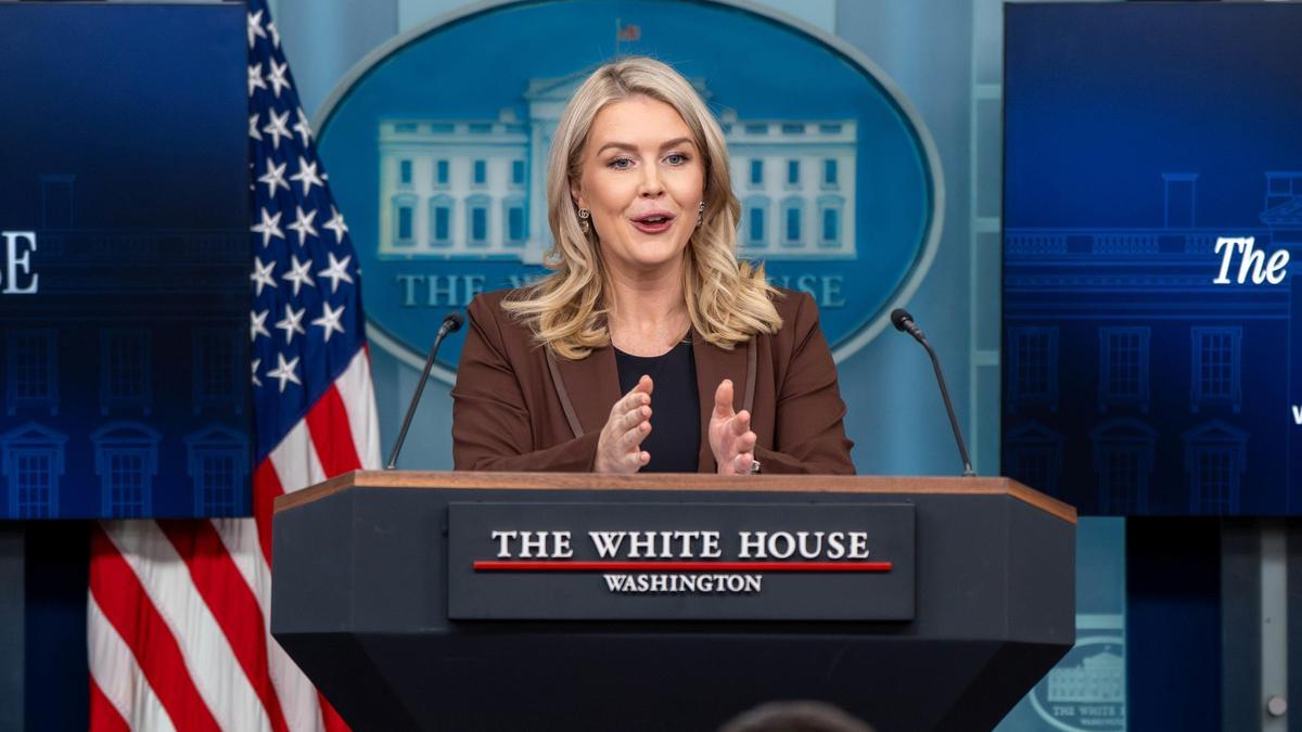 La portavoz de la Casa Blanca, Karoline Leavitt.