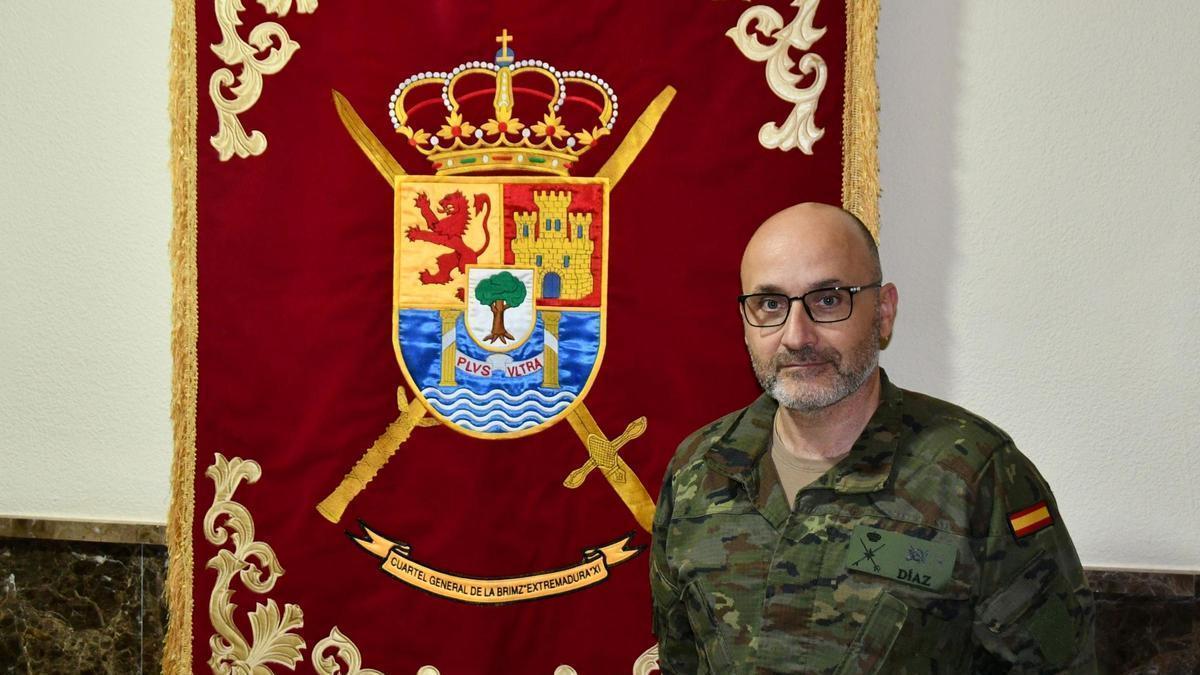El nuevo general de la Brigada Extremadura XI, Álvaro Díaz Fernández.